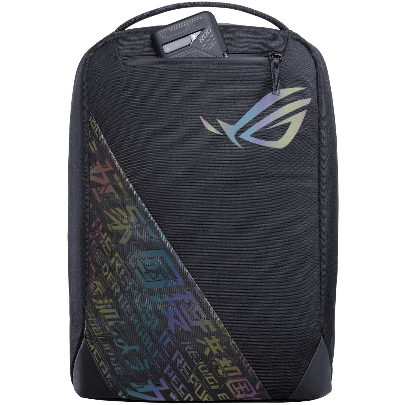 ASUS ROG Backpack BP1501G - Holographic Edition, Black/Grey, Fits 17-inch Laptops, Water-Repellent