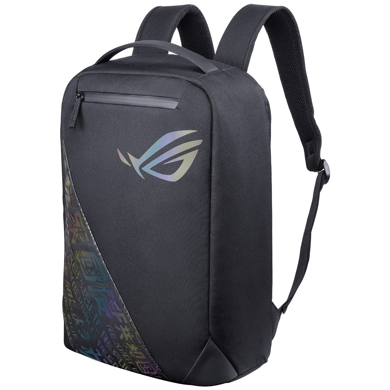 ASUS ROG Backpack BP1501G - Holographic Edition, Black/Grey, Fits 17-inch Laptops, Water-Repellent
