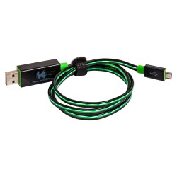 RealPower Datenkabel LED grün micro-USB auf USB — Buy in Cyprus with Fast Delivery