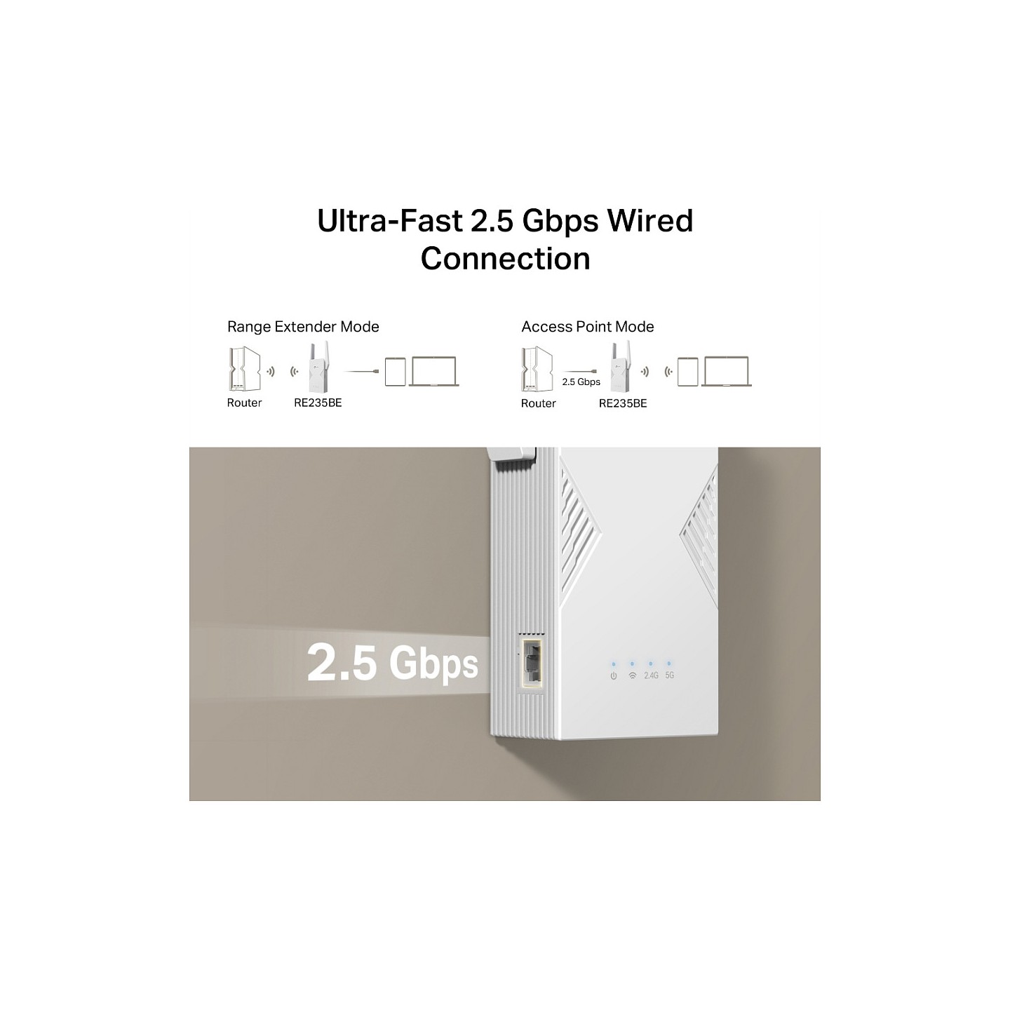 TP-Link RE235BE BE3600 Dual-Band Wi-Fi 7 WLAN Repeater — Buy in Cyprus with Fast Delivery