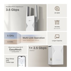 TP-Link RE235BE BE3600 Dual-Band Wi-Fi 7 WLAN Repeater — Buy in Cyprus with Fast Delivery