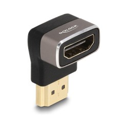 DELOCK HDMI Adapter Stecker zu Buchse 90 oben gewinkelt 8K 60 Hz grau Metall — Buy in Cyprus with Fast Delivery