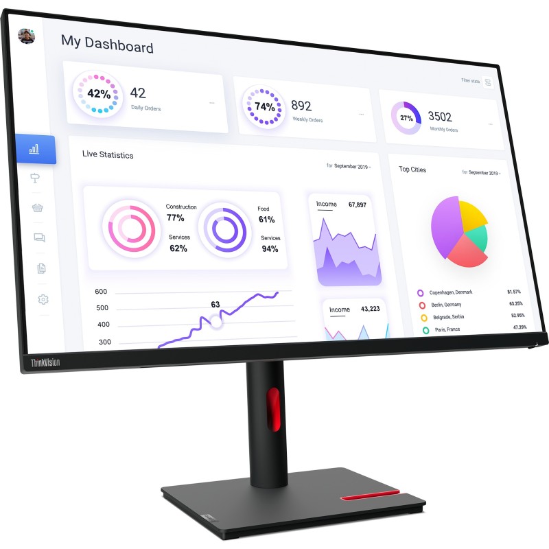 Buy Lenovo ThinkVision T32p-30 - 31.5 inch 4K (3840x2160) IPS Monitor - 60Hz, 4m... in Cyprus, Nicosia, Limassol, Larnaka, Pafos