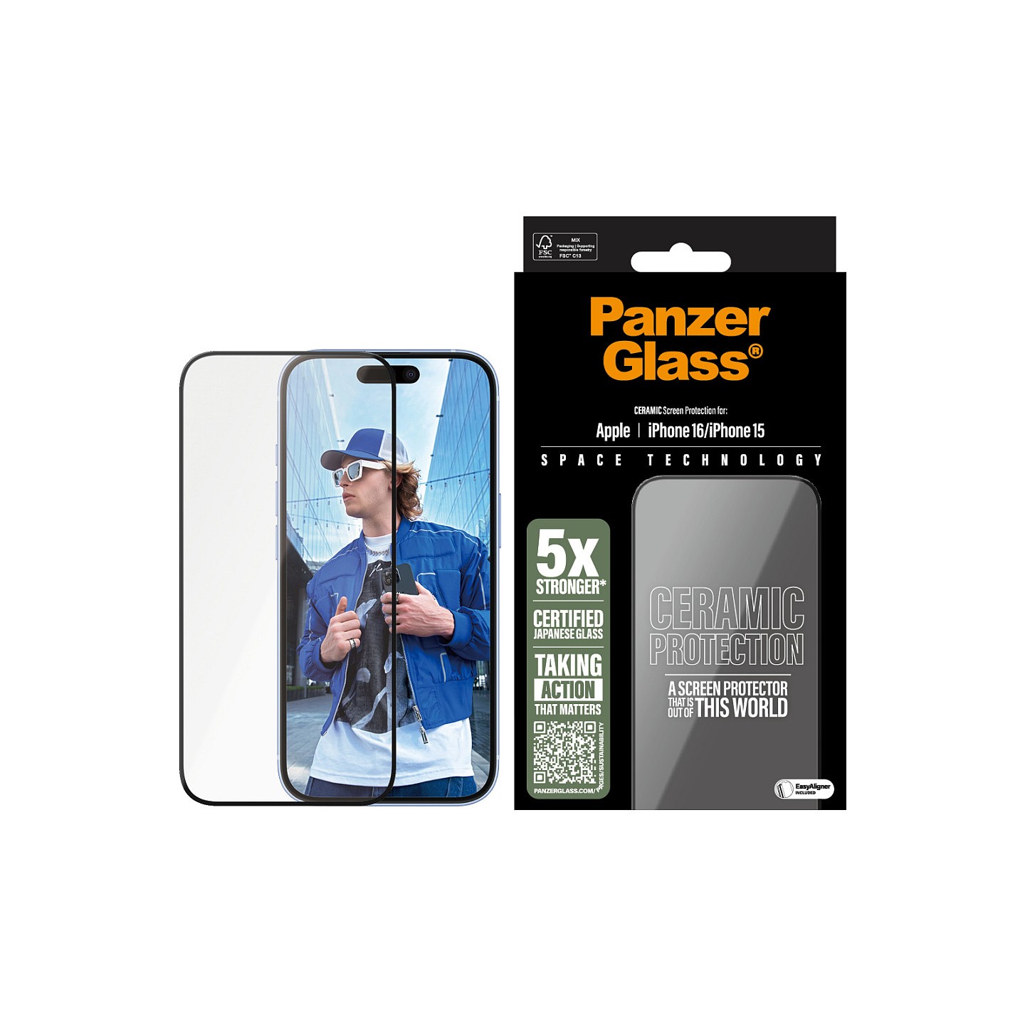 PanzerGlass Ceramic iPhone 16 15 UWF — Buy in Cyprus with Fast Delivery