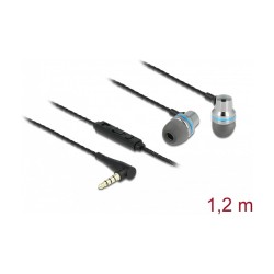 In-Ear Kopfhörer mit 4 Pin 3.5 mm Klinkenstecker. Mikrofon und Lautstärkeregler + Quick-Mute Funktion für Smartphones...