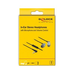 In-Ear Kopfhörer mit 4 Pin 3.5 mm Klinkenstecker. Mikrofon und Lautstärkeregler + Quick-Mute Funktion für Smartphones...