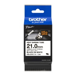 Brother HSe-251E Schrumpfschlauch schwarz auf wei (21 mm) — Buy in Cyprus with Fast Delivery