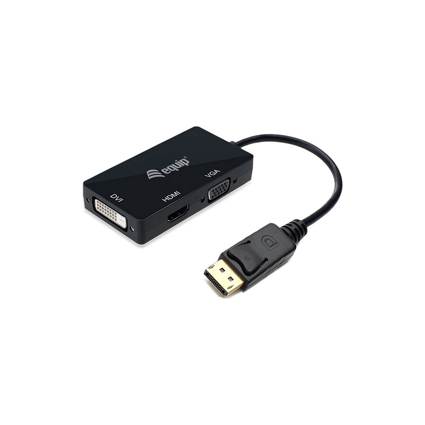 Equip Displayport- to HDMI VGA DVI Adapter St Bu schwarz — Buy in Cyprus with Fast Delivery