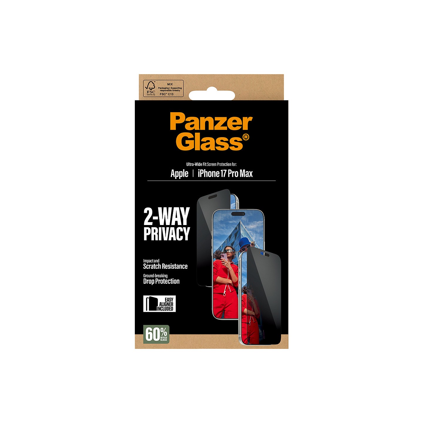 PanzerGlass 2-Way Privacy Schutzglas iPhone 17 Pro Max UWF — Buy in Cyprus with Fast Delivery