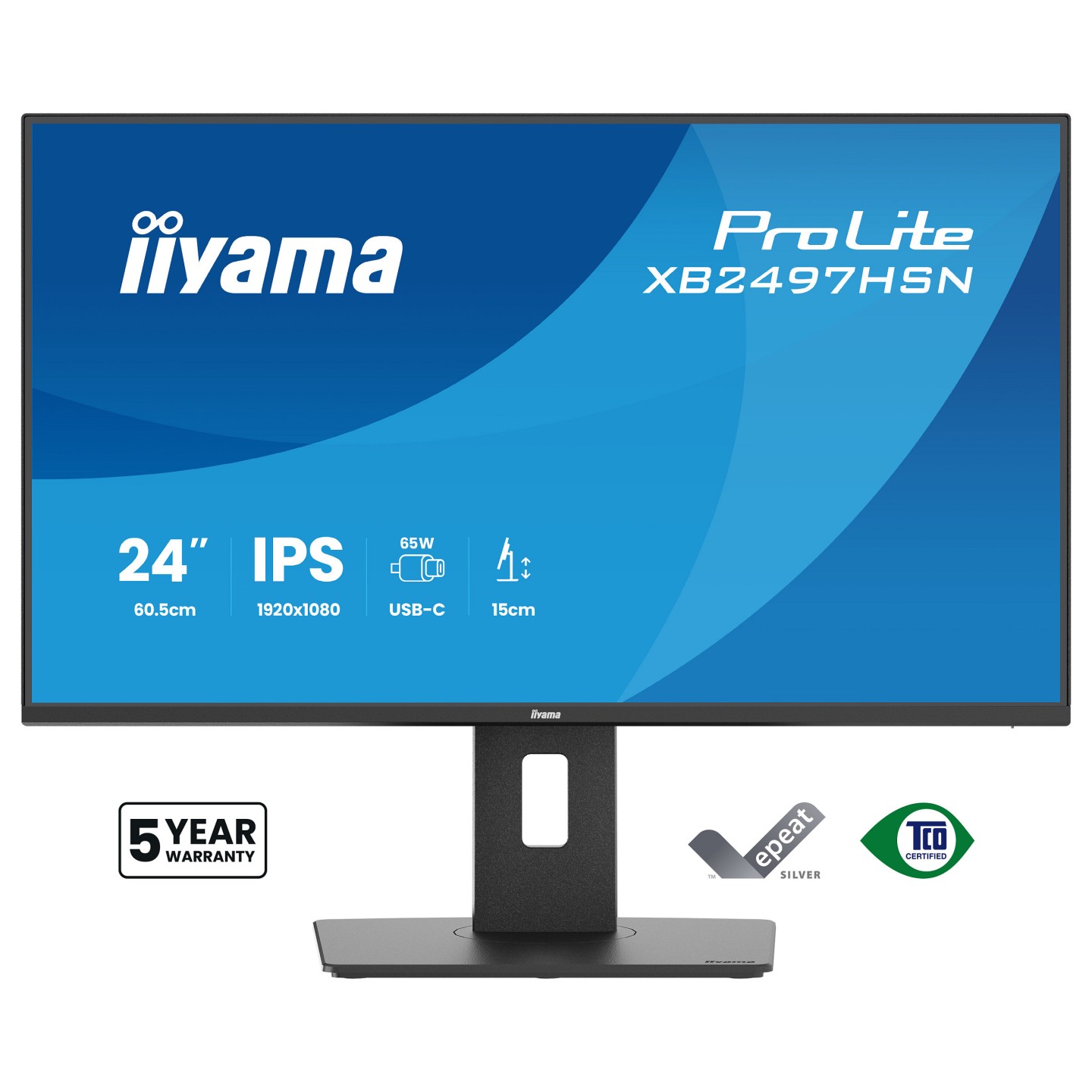 IIYAMA 60.5cm (24') XB2497HSN-B1 16:10 HDMI+DP+USB-C IPS — Buy in Cyprus with Fast Delivery