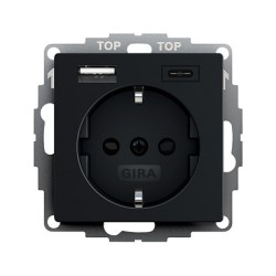 GIRA 2459005 SCHUKO SH USB-Spannungsvers. 2f Typ A C System 55 Schwarz m — Buy in Cyprus with Fast Delivery