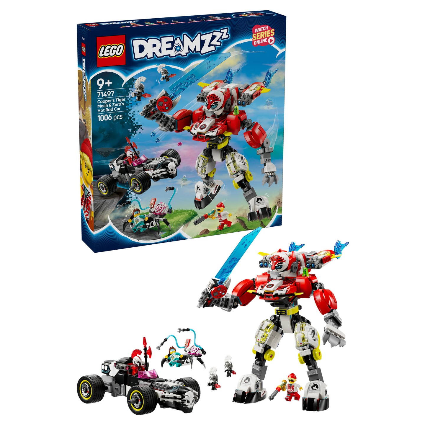 LEGO 71497 DREAMZzz Coopers Tiger-Mech und Zero's Hot Rod Auto — Buy in Cyprus with Fast Delivery