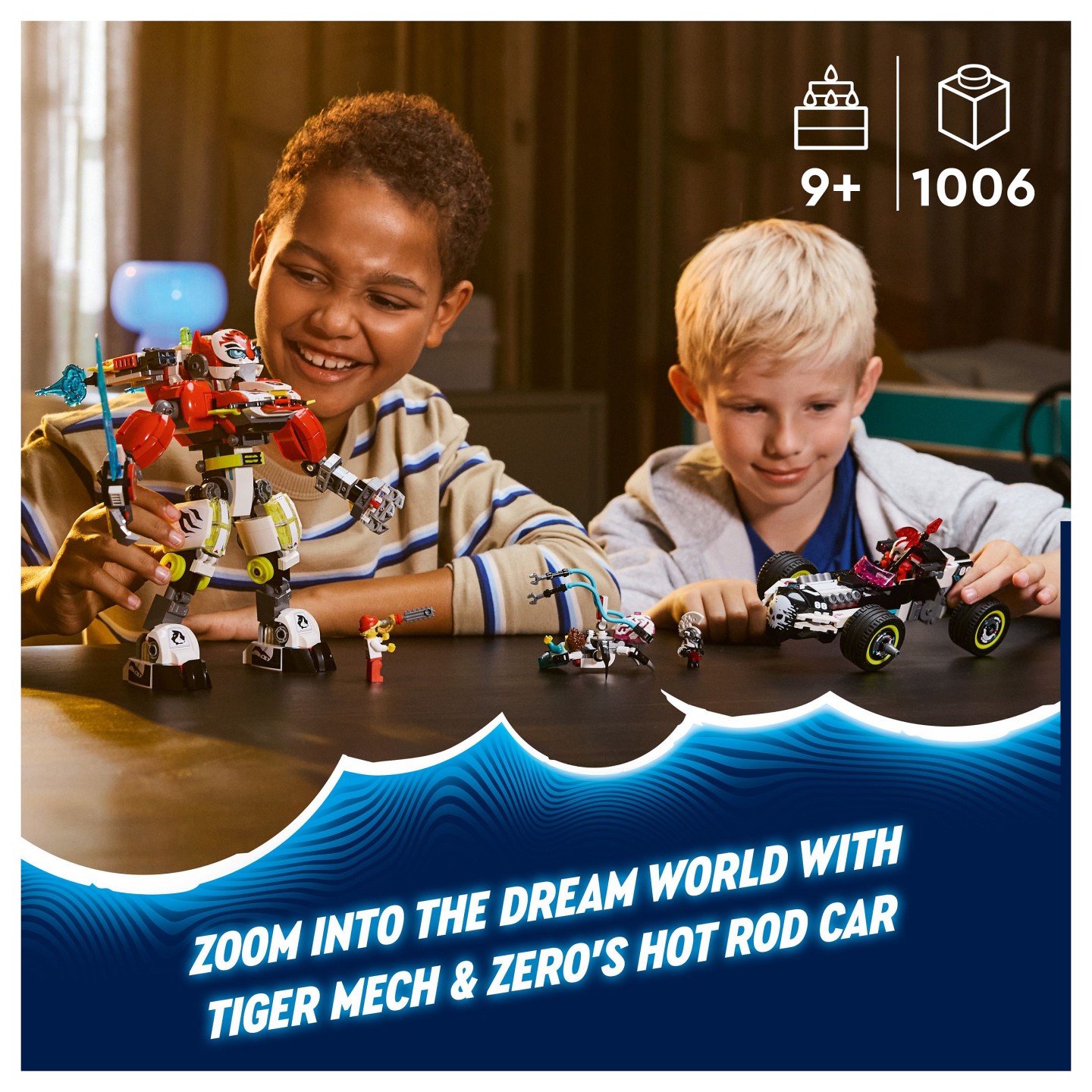 LEGO 71497 DREAMZzz Coopers Tiger-Mech und Zero's Hot Rod Auto — Buy in Cyprus with Fast Delivery