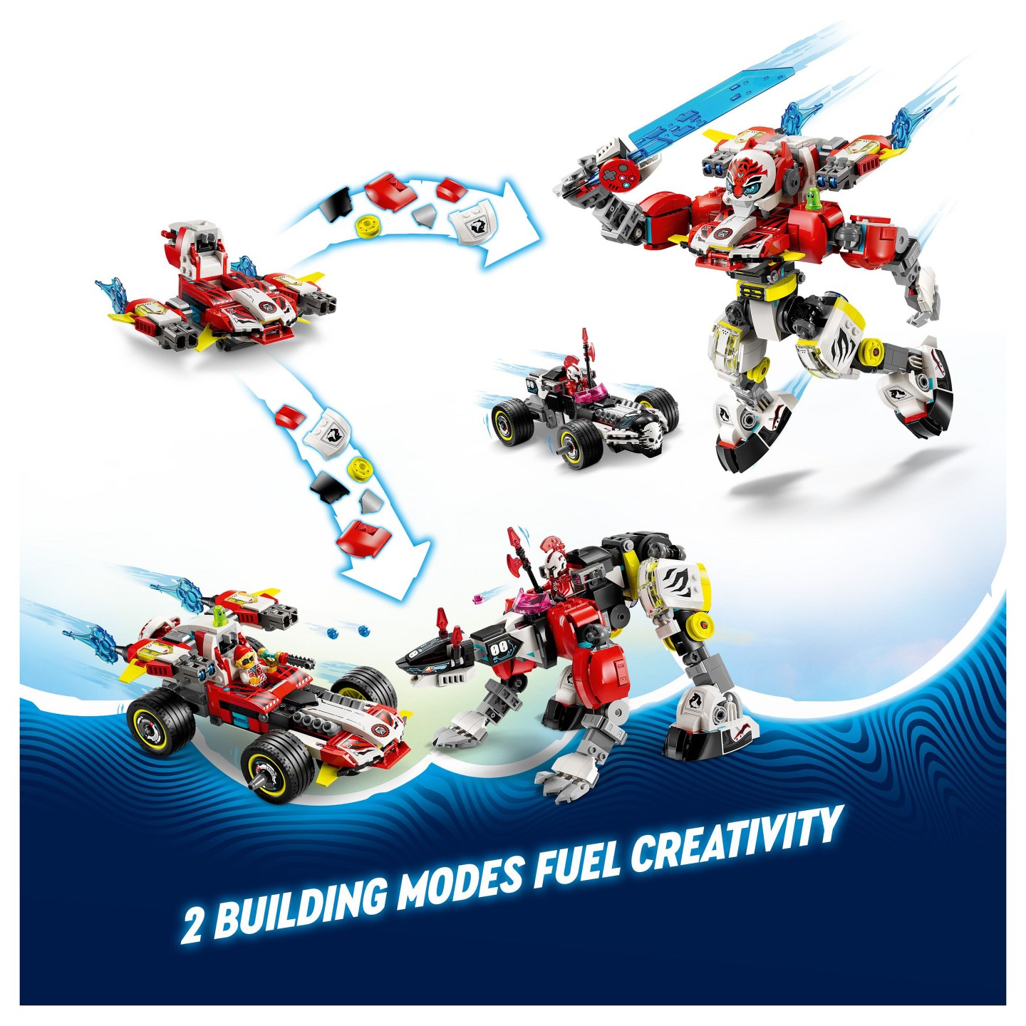 LEGO 71497 DREAMZzz Coopers Tiger-Mech und Zero's Hot Rod Auto — Buy in Cyprus with Fast Delivery