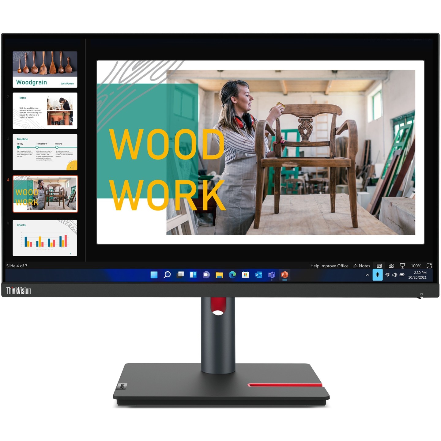 Lenovo ThinkVision P24q-30 - 23.8" QHD IPS HDR10 60Hz 4ms HDMI 2.0 DP1.4 4xUSB-A VESA (Boxed)