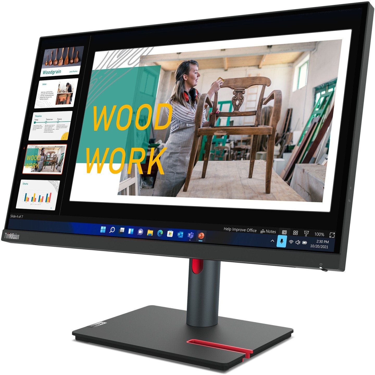 Lenovo ThinkVision P24q-30 - 23.8" QHD IPS HDR10 60Hz 4ms HDMI 2.0 DP1.4 4xUSB-A VESA (Boxed)