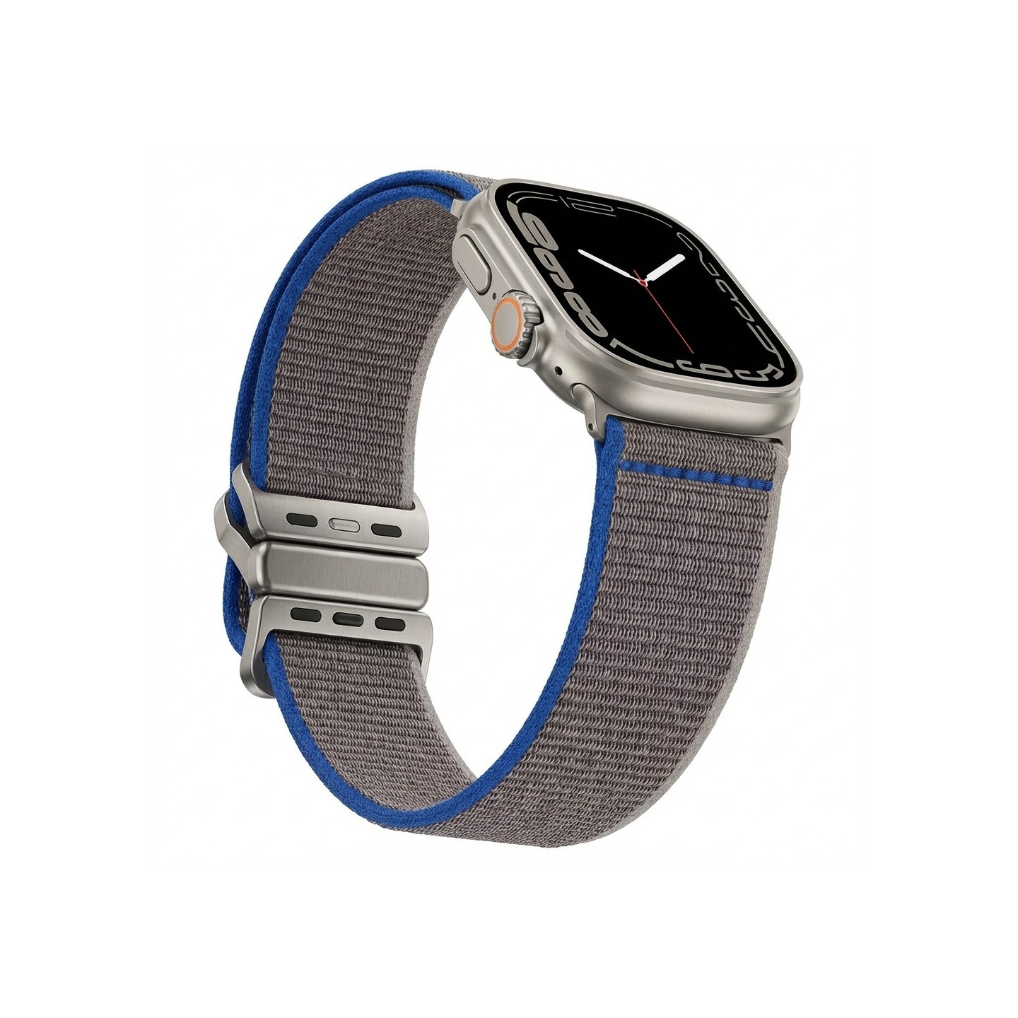 Premium Armband für Apple Watch. Grau Blau. 44mm. 45mm. 42mm (Series 1 2 3). 49mm. 46mm. GA-MAG-BNDA-P-CGBL