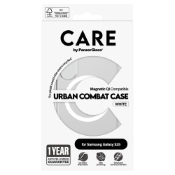CARE Flagship Case Clear w. white QI Compatible Galaxy S25 — Buy in Cyprus with Fast Delivery