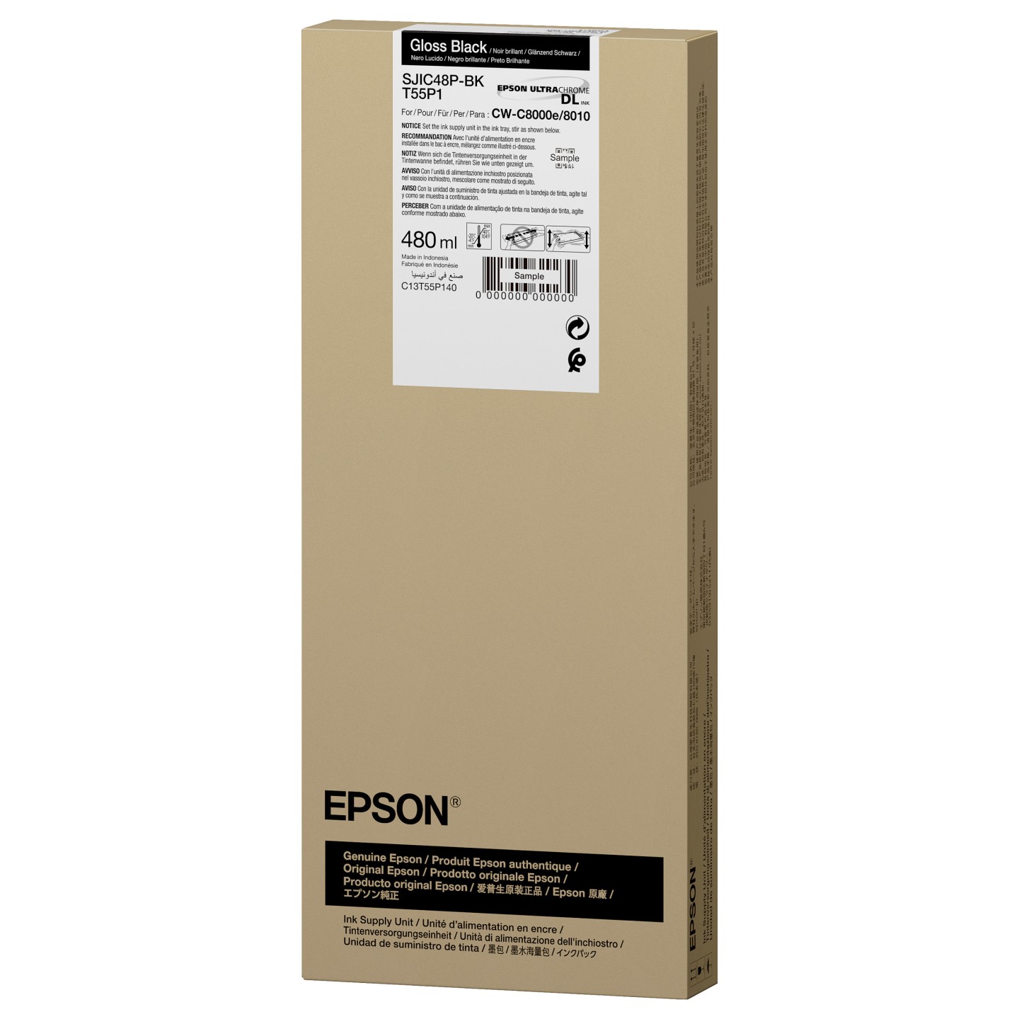 EPSON Tinte schwarz (gloss) 480ml CW C8000 — Buy in Cyprus with Fast Delivery