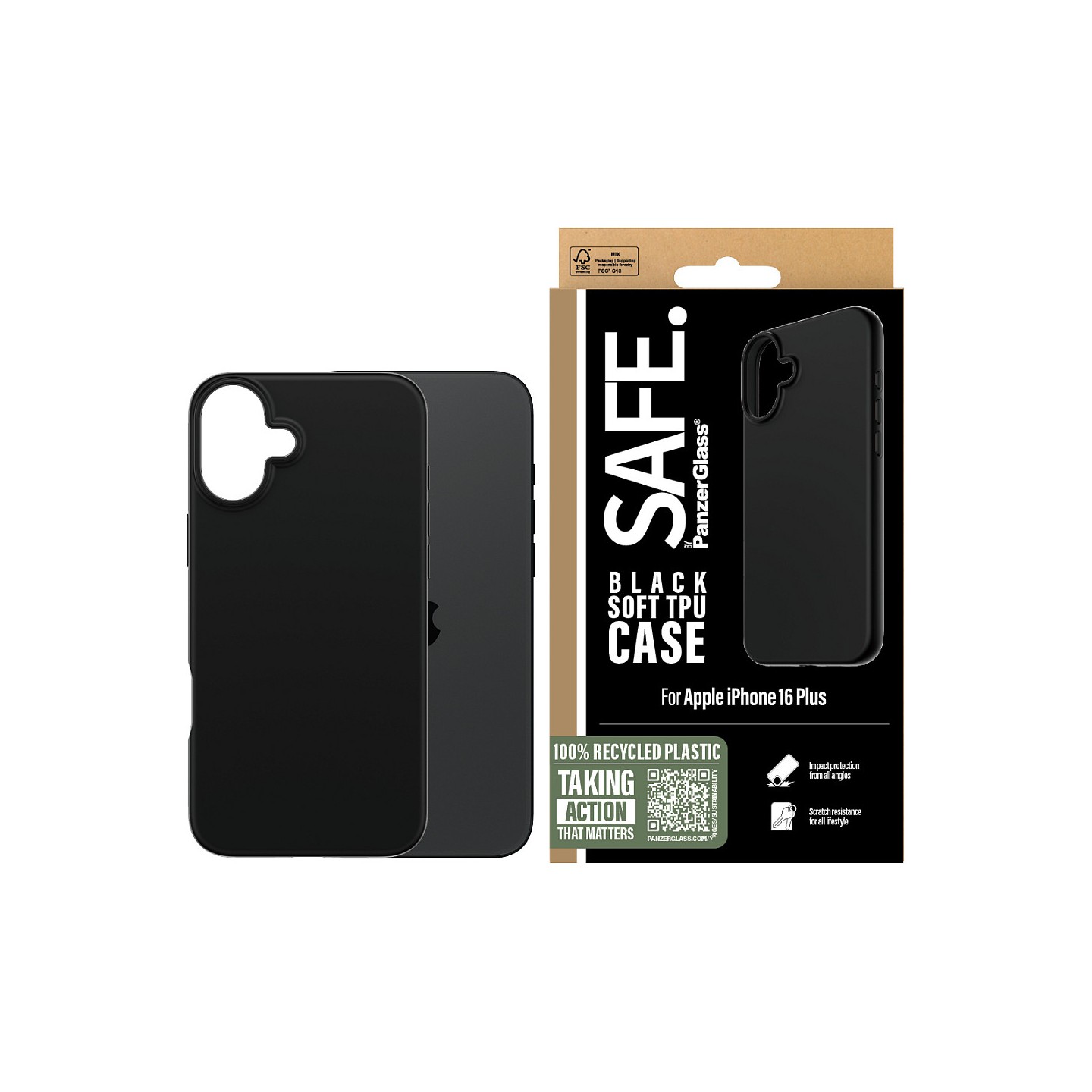 SAFE TPU Case Black iPhone 16 Plus — Buy in Cyprus with Fast Delivery