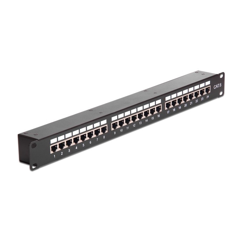 Buy Delock Patch Panel 24-Port Cat6 - Model 43295 - 19\" 1U Rack Mount, Black, 4... in Cyprus, Nicosia, Limassol, Larnaka, Pafos