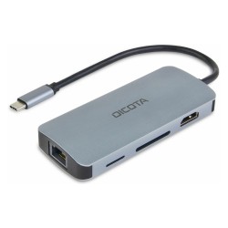 D Dicota USB-C 8-in-1 Multi Hub 4K PD 100W silver — Buy in Cyprus with Fast Delivery