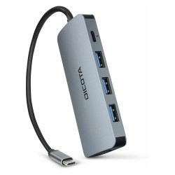 D Dicota USB-C 8-in-1 Multi Hub 4K PD 100W silver — Buy in Cyprus with Fast Delivery