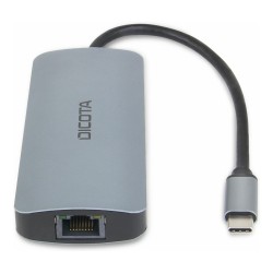 D Dicota USB-C 8-in-1 Multi Hub 4K PD 100W silver — Buy in Cyprus with Fast Delivery
