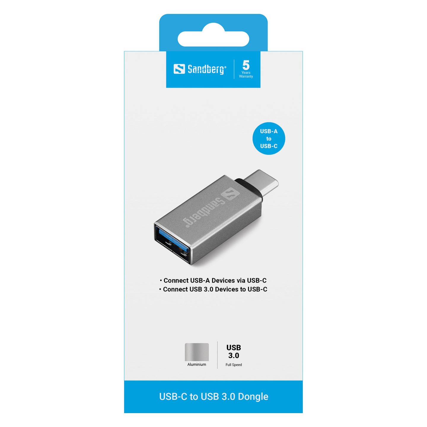 Sandberg 136-24 USB-C to USB 3.0 (ST-BU) Adapter Silver — Buy in Cyprus with Fast Delivery