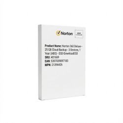 Norton 360 Deluxe - 25 GB Cloud-Backup - 3 Devices. 1 Year (ABO) - ESD-DownloadESD — Buy in Cyprus with Fast Delivery