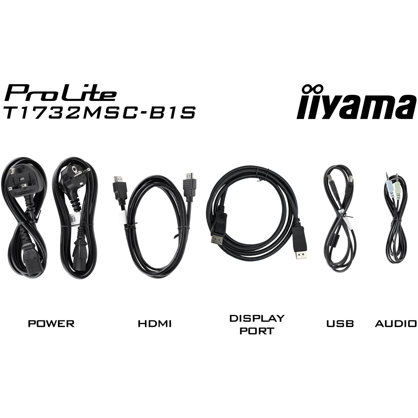 iiyama ProLite T1732MSC-B1S - 17 inch (43.2 cm) 5:4 Projective Capacitive Touchscreen, TN Panel, HDMI+DP, Black