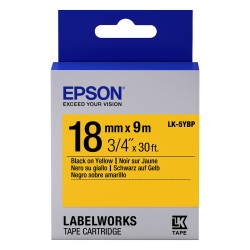 Epson LabelWorks LK-5YBP - Schwarz auf Gelb - Rolle (1.8 cm x 9 m) — Buy in Cyprus with Fast Delivery