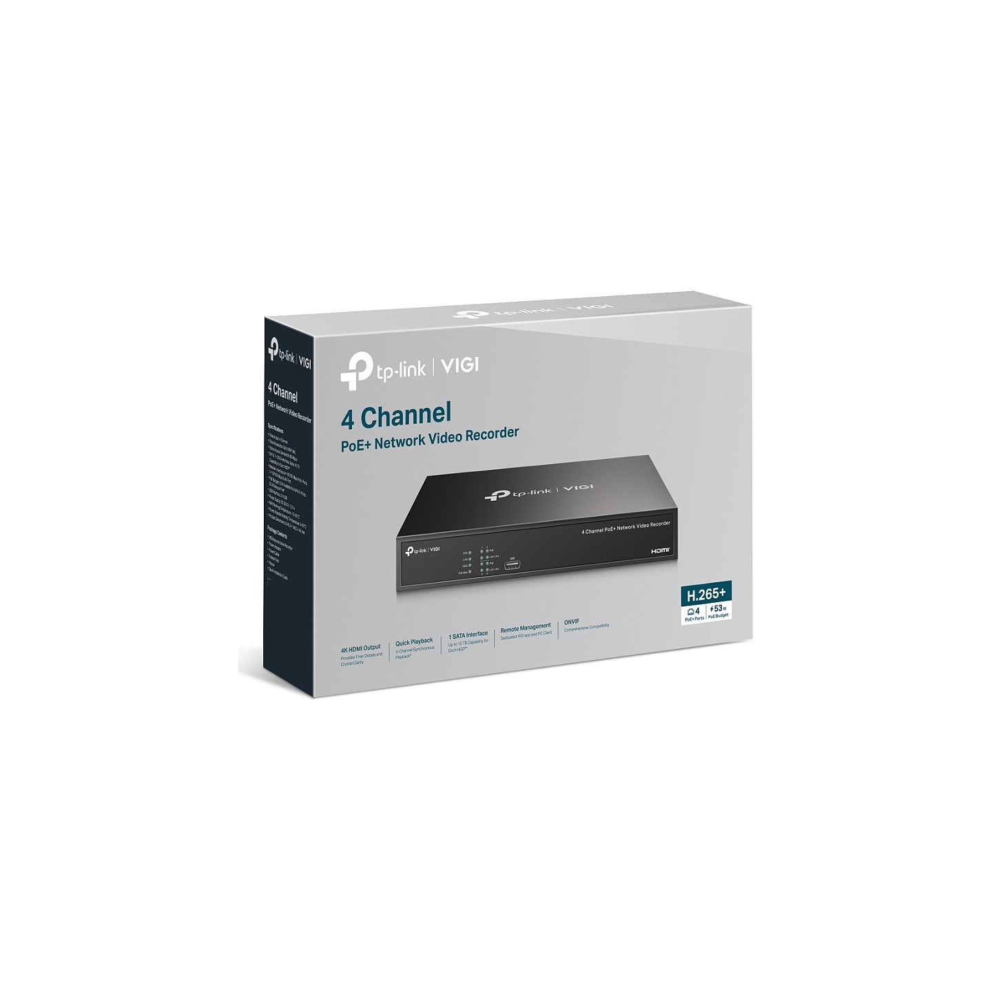 VIGI NVR1004H-4P-2TB VIGI 4 Channel PoE Video Recorder — Buy in Cyprus with Fast Delivery