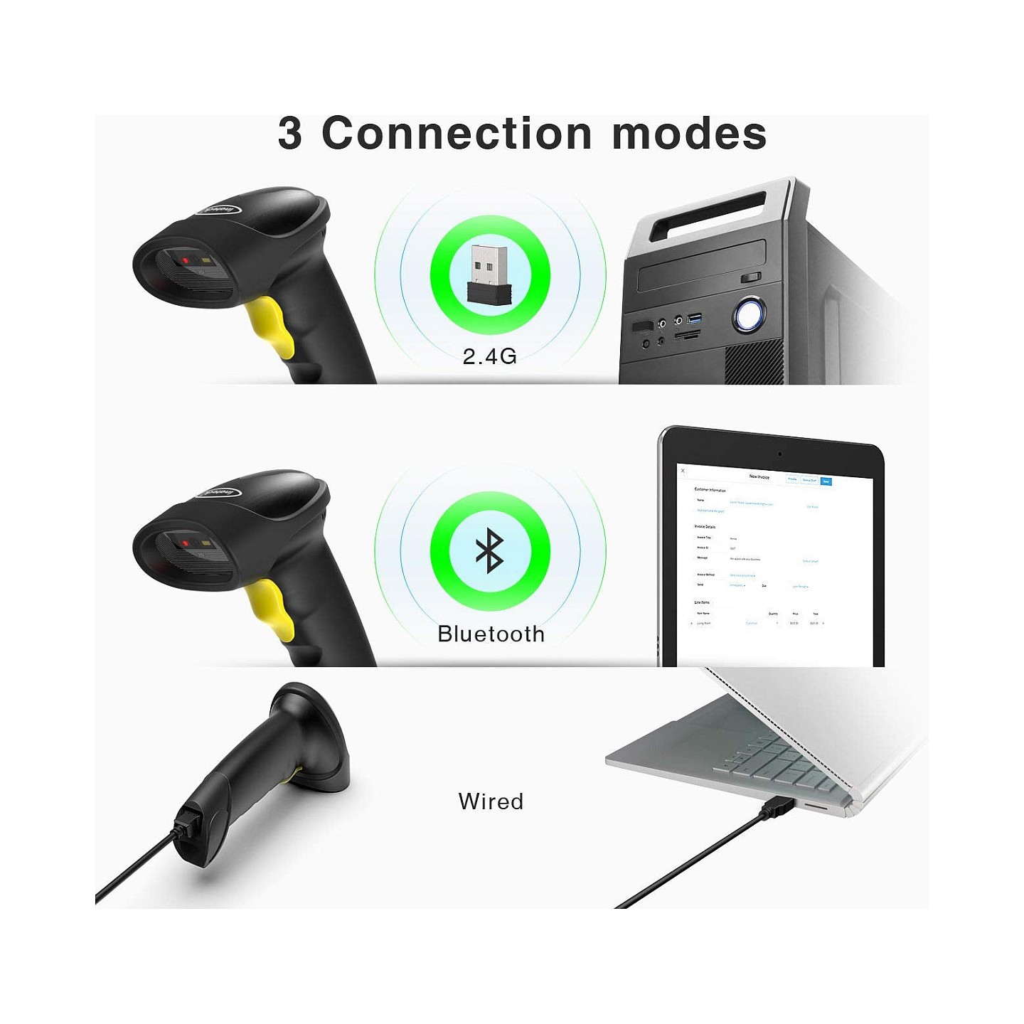 inateck Barcodescanner 50 black [BCST-50_black] — Buy in Cyprus with Fast Delivery