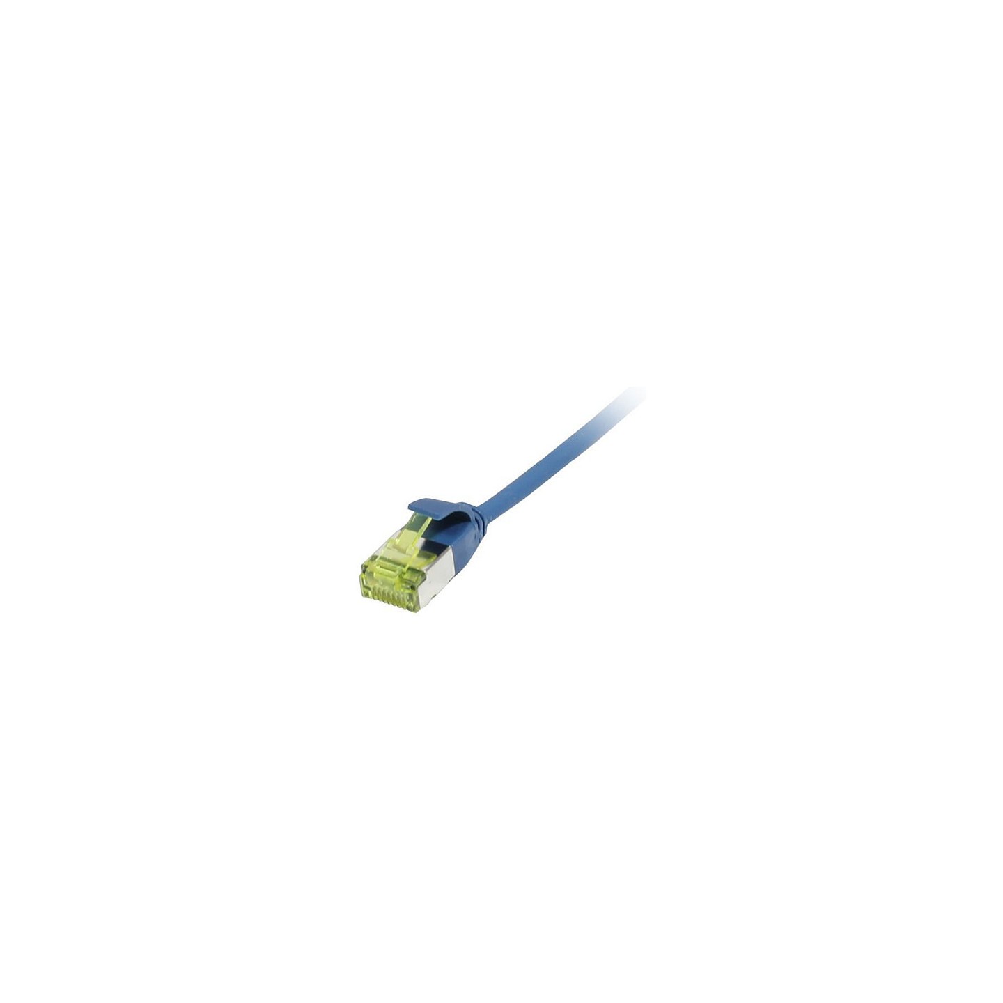 Synergy21 Patchkabel RJ45. CAT6A 500Mhz. 0.25m. blau. U FTP. slimline rund d3.8mm. TPE LSZH(Superflex). AWG32. mit C...