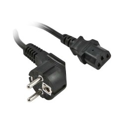Synergy21 Netzkabel 230V Schutzkontakt CEE7(Stecker)- to Kaltgeräte IEC-C13(Buchse). 3m. Black. .