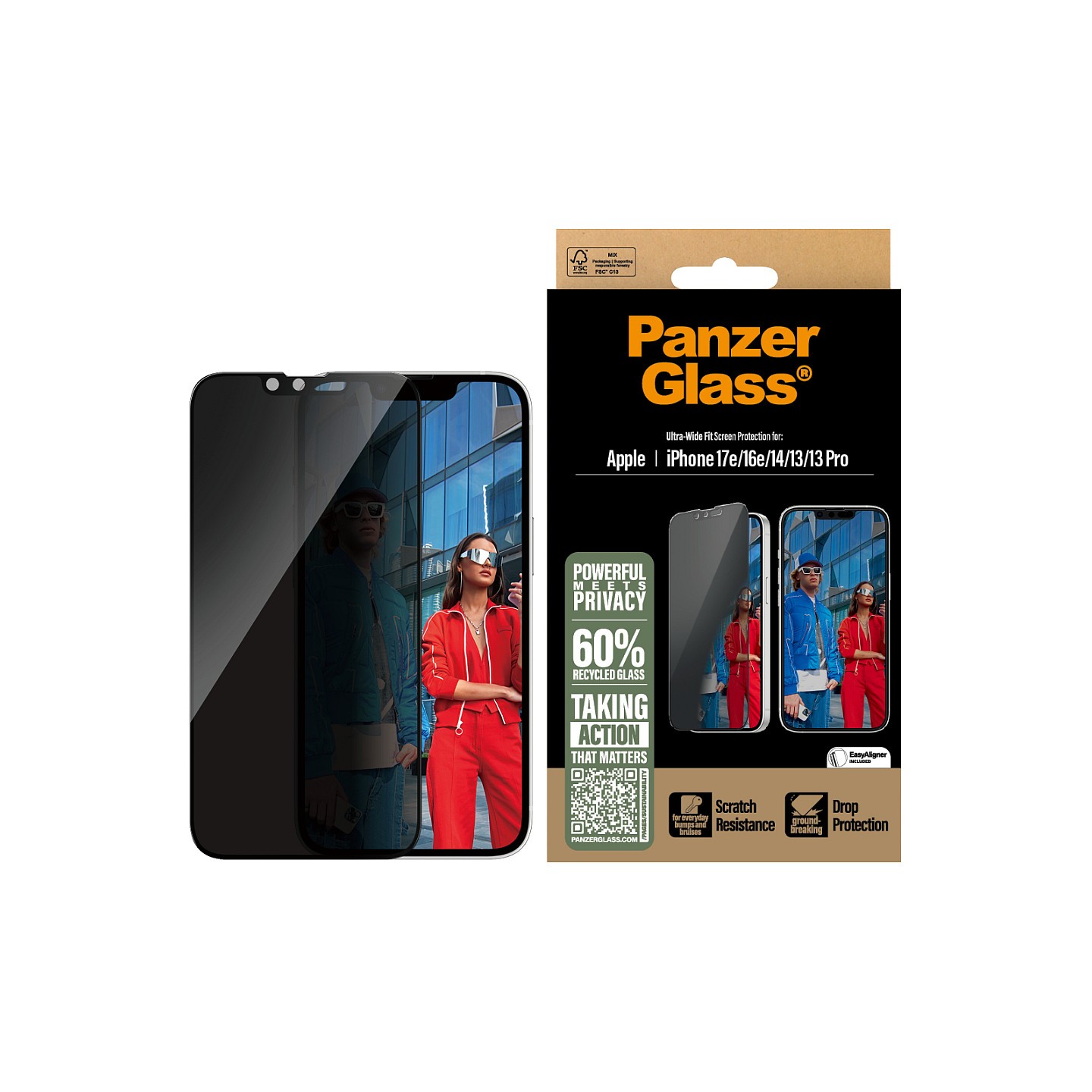 PanzerGlass Privacy UWF iPhone 16e. 14. 13. 13 Pro — Buy in Cyprus with Fast Delivery