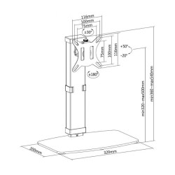 EQUIP 650126 17'-32' Freistehender Monitorständer — Buy in Cyprus with Fast Delivery