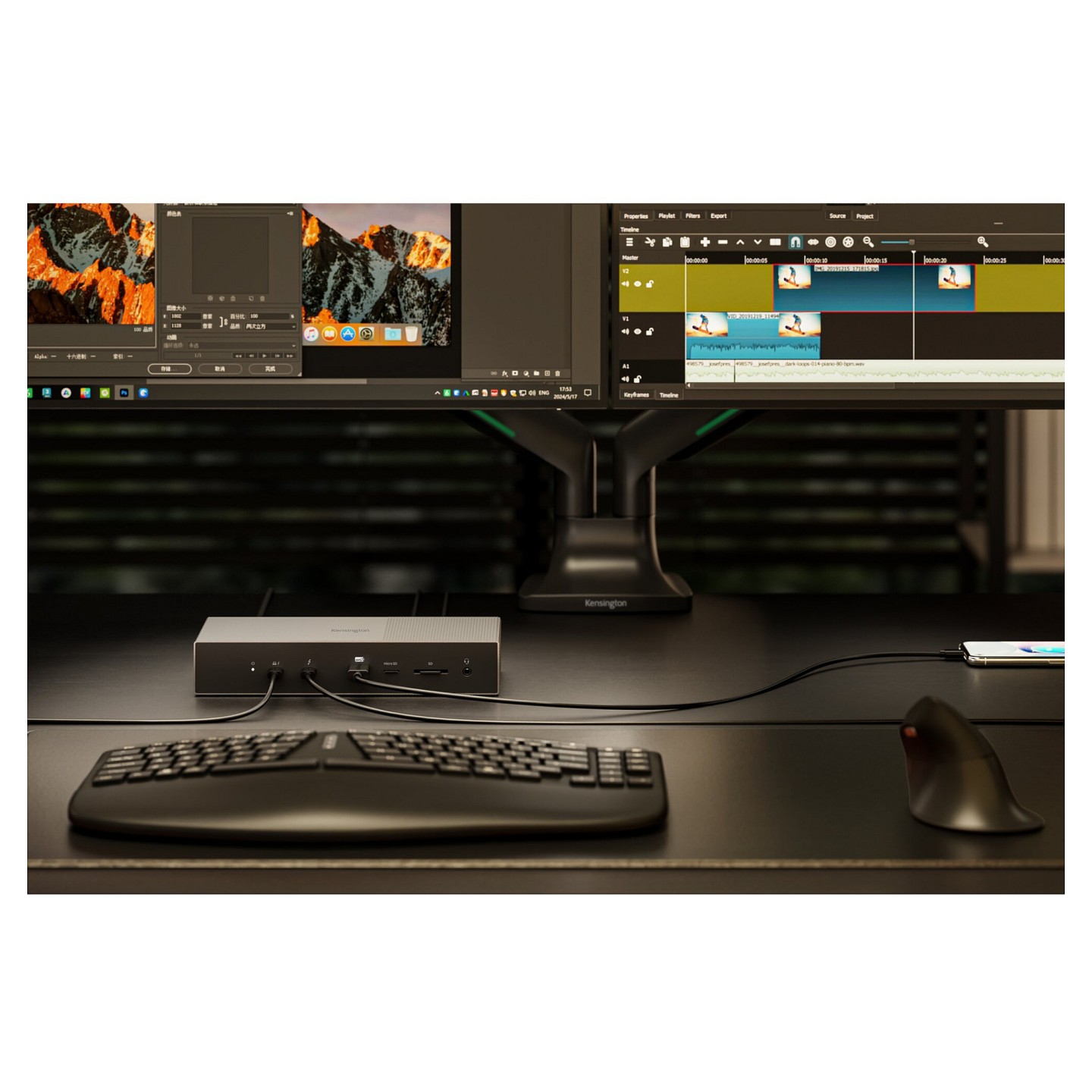 Kensington Dockingstation EQ Thunderbolt5 Triple mit 140W PD — Buy in Cyprus with Fast Delivery