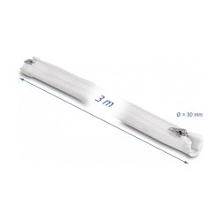 Geflechtschlauch mit Reißverschluss hitzebeständig 3 m x 30 mm weiß — Buy in Cyprus with Fast Delivery