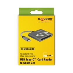 Delock USB Type-CTM Card Reader für CFast 2.0 Speicherkarten — Buy in Cyprus with Fast Delivery