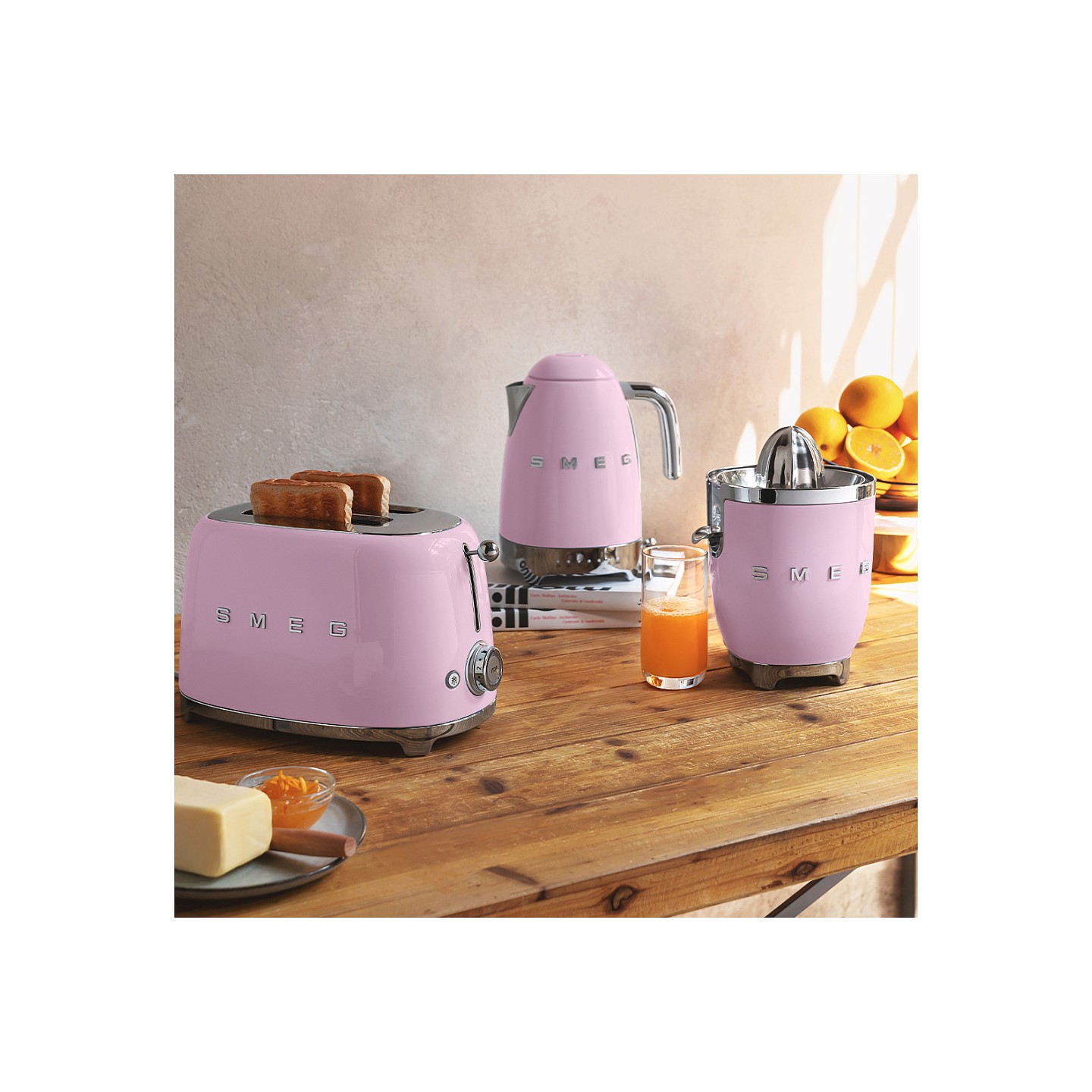 SMEG TSF01PKEU Toaster 2 Scheiben Cadillac pink — Buy in Cyprus with Fast Delivery