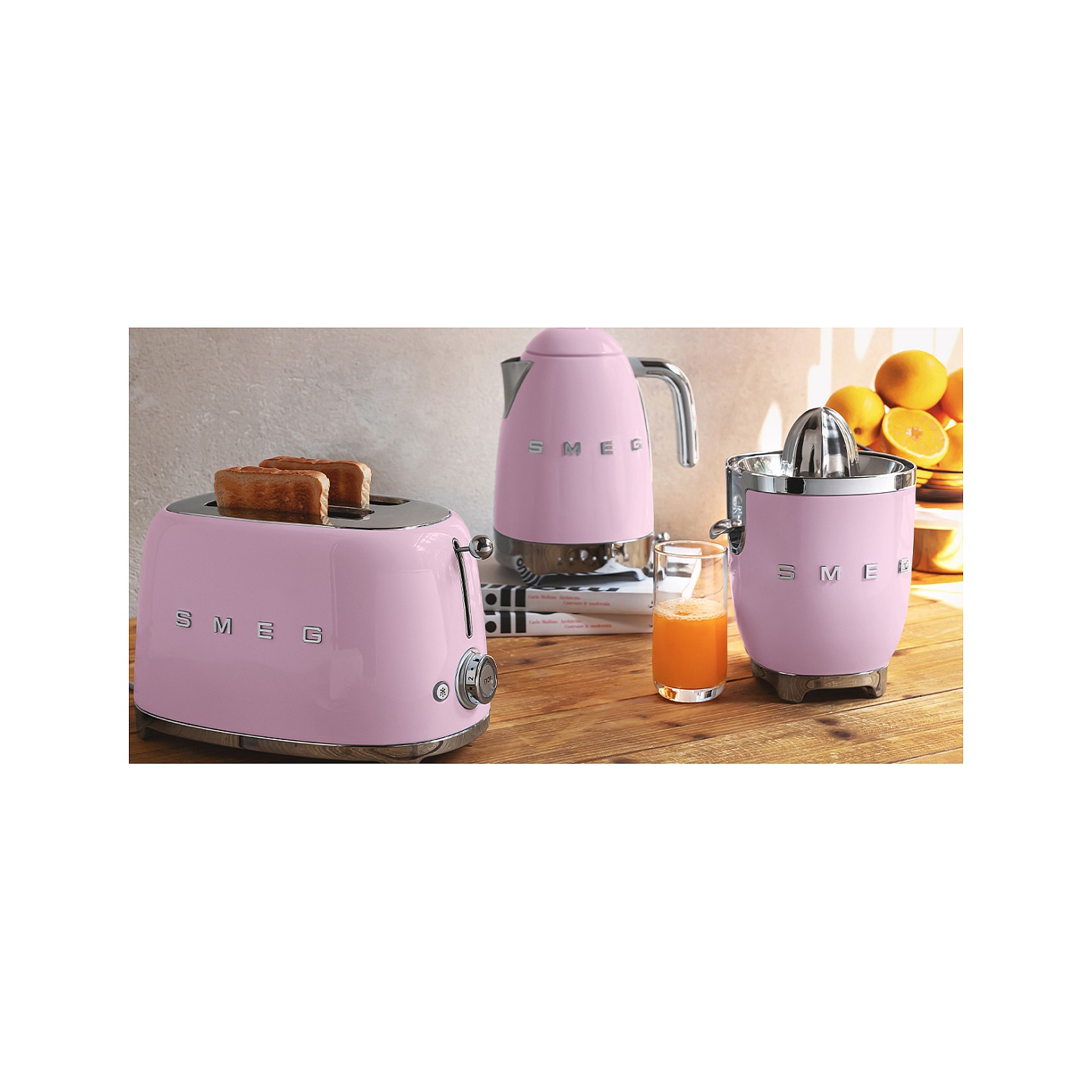 SMEG TSF01PKEU Toaster 2 Scheiben Cadillac pink — Buy in Cyprus with Fast Delivery