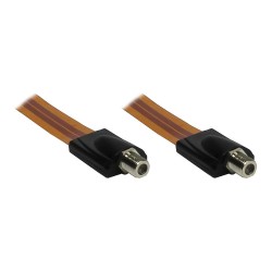 SAT Fensterdurchführung High-Quality. Gesamtlänge inkl. Stecker 26.5cm. flexible Länge 17.5cm. transparent.