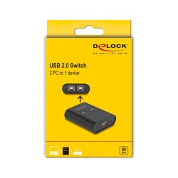 DELOCK USB 2.0 Switch für 2 PC an 1 Gerät — Buy in Cyprus with Fast Delivery
