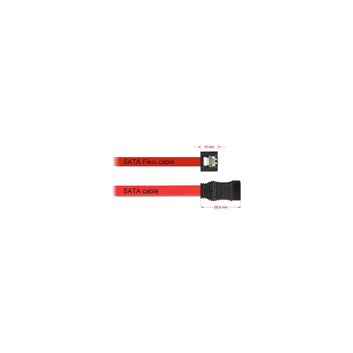 DeLock SATA 6 Gb s Kabel 10 cm rot FLEXI — Buy in Cyprus with Fast Delivery