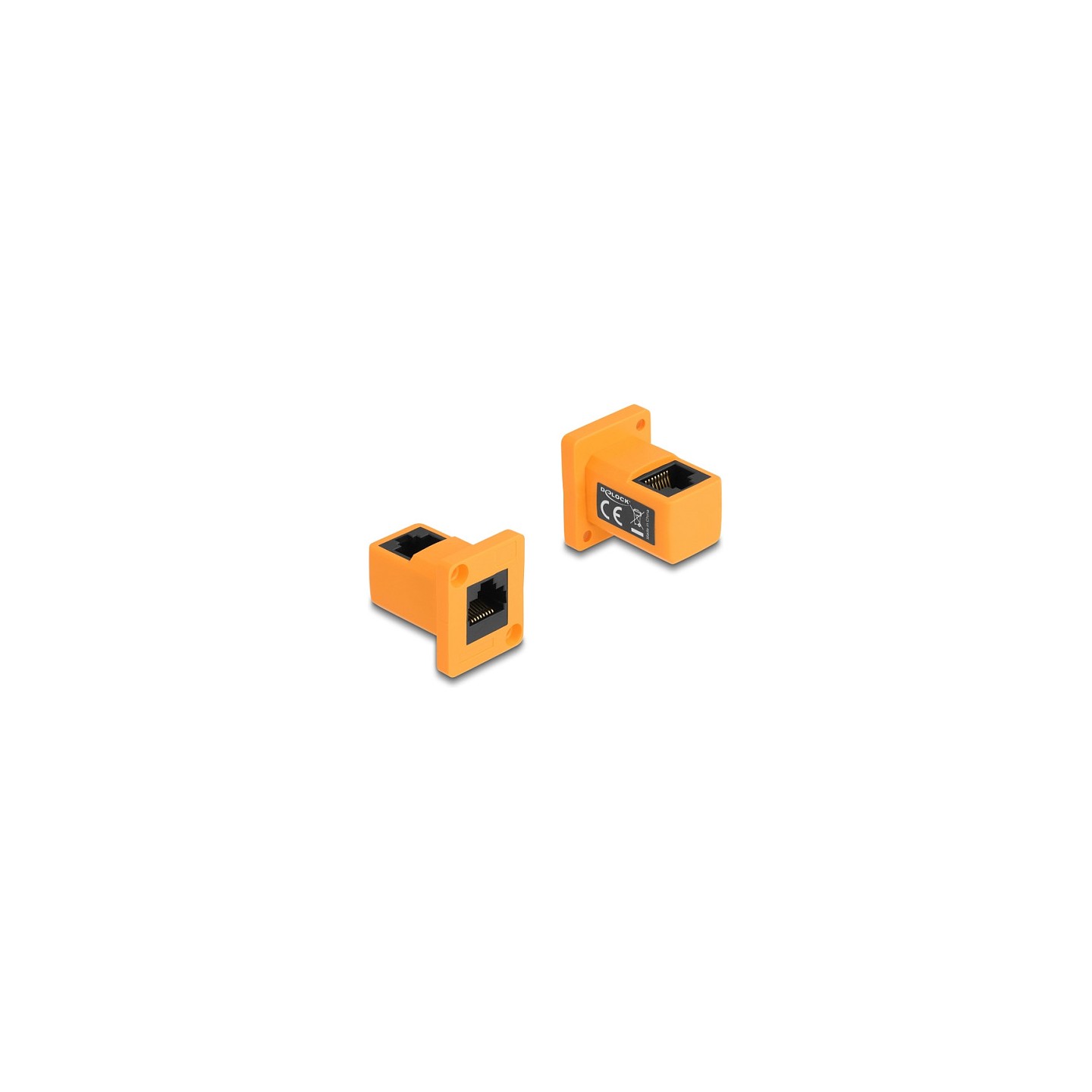D-Typ Modul RJ45 Buchse zu Buchse 90° gewinkelt orange — Buy in Cyprus with Fast Delivery