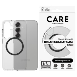 CARE Flagship Case Clear w. Black QI Compatible Galaxy S25 — Buy in Cyprus with Fast Delivery