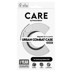 CARE Flagship Case Clear w. Black QI Compatible Galaxy S25 — Buy in Cyprus with Fast Delivery