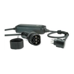 ROLINE Tragbares E-Auto Ladegert. CEI23-50 (IT. Typ-L) & Typ2 Stecker. 1-phasig. Mode 2. 16 A. 3.6 kW. 3 m